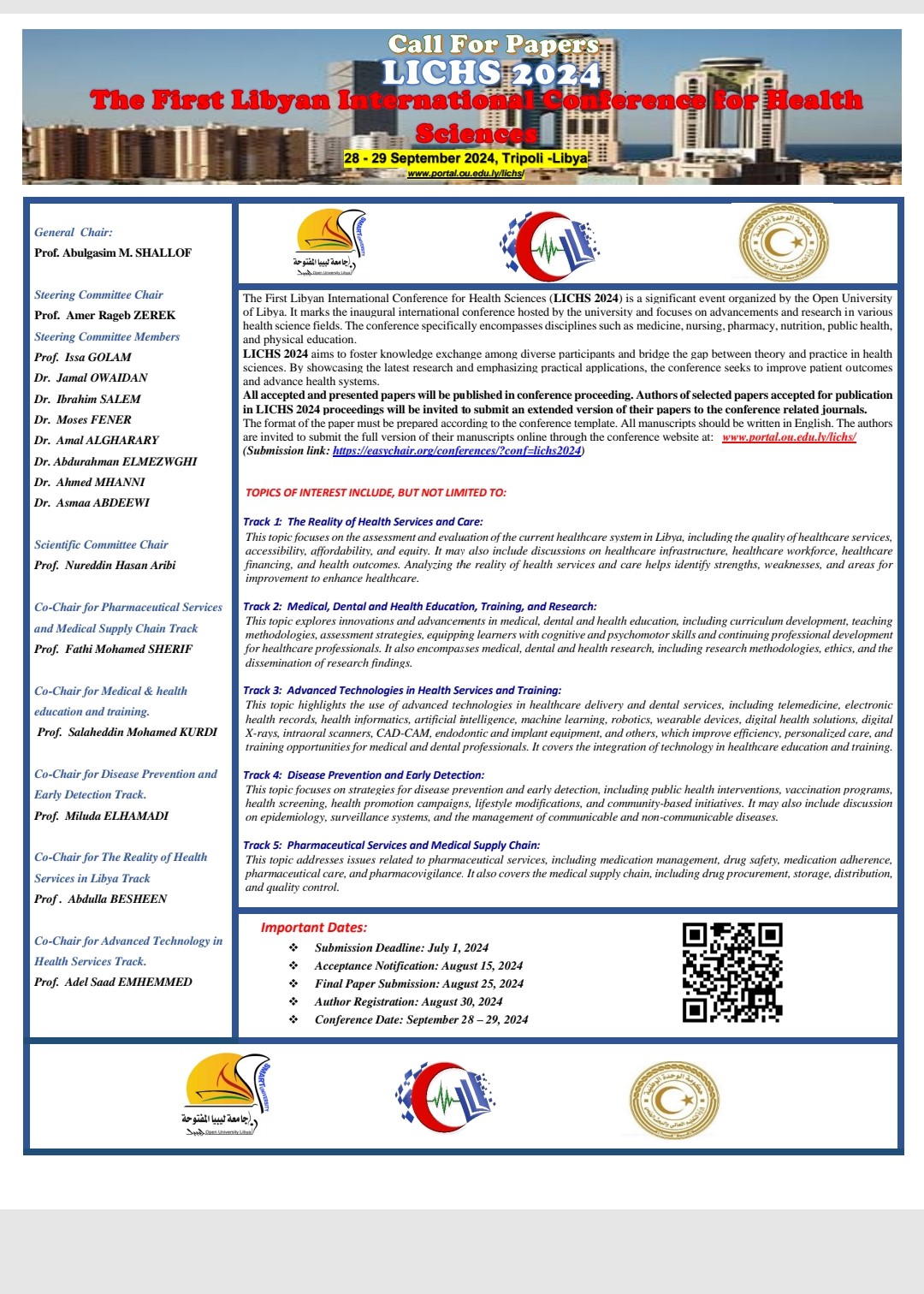 The First Libyan International Conference for Health Sciences